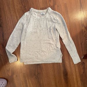 Size small Old Navy speckled cream sweater
